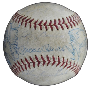 1960 A.L. Champion NY Yankees Signed Ball (31 Signatures) Including Mantle and Maris